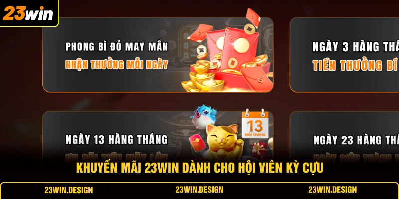Khuyến Mãi 23WIN 1 Khuyến mãi 23WIN dành cho hội viên kỳ cựu